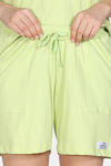 Zivame 2 Mile Fashion Knit Cotton Loungewear Set - Lettuce Green — thumbnail 7